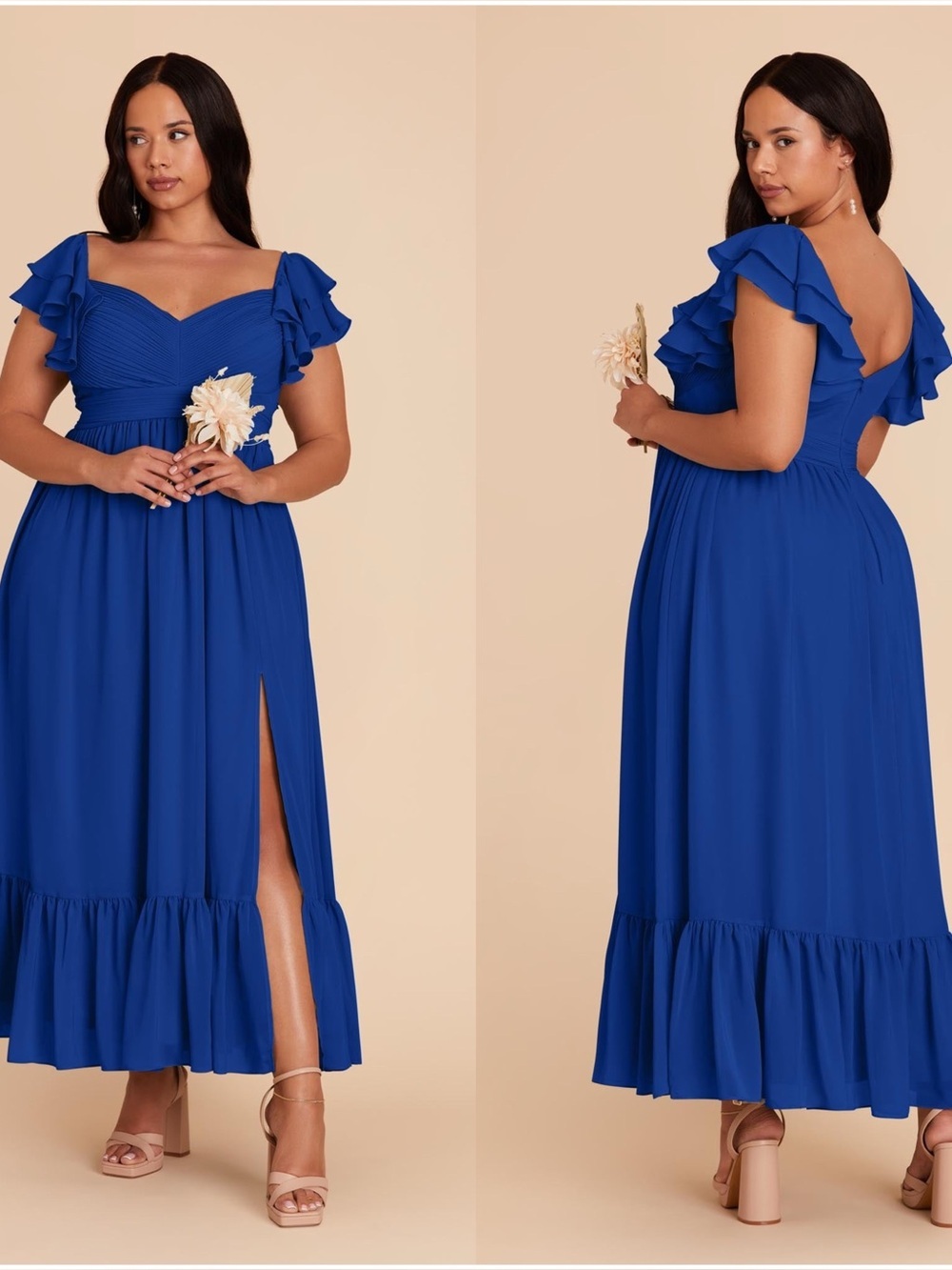BIRDY GREY Michelle Dress In Cobalt Blue Chiffon